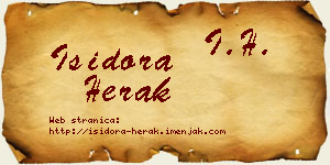 Isidora Herak vizit kartica